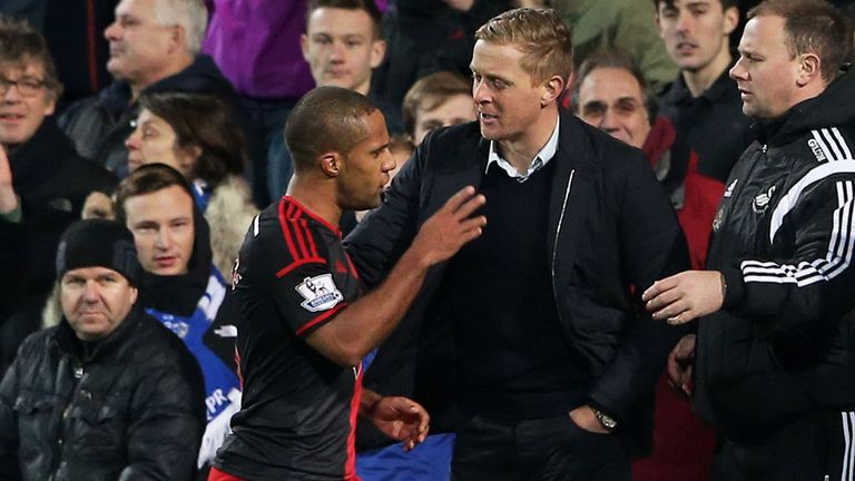 Wayne Routledge: Swansea winger departs the field after his red card against QPR