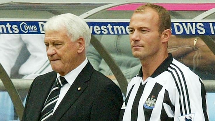 Sir Bobby Robson and Alan Shearer.