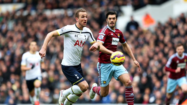 Harry Kane is pursued by James Tomkins