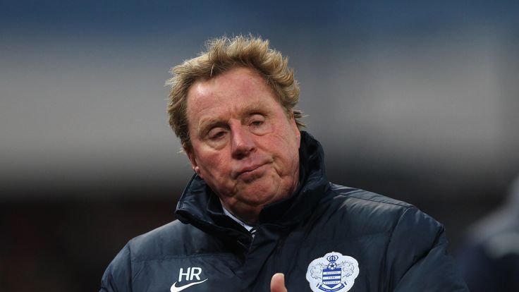 Harry Redknapp the QPR manager applauds after the  Barclays Premier League match between Stoke City and Queens Park Rangers at Britannia Stadium