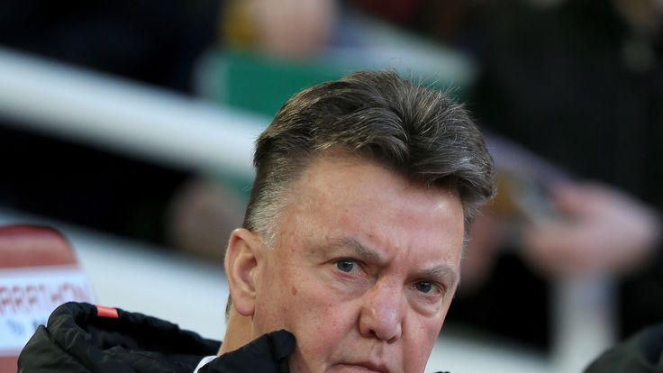 Manchester United manager Louis van Gaal during the Barclays Premier League match at Upton Park, London