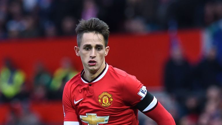 Manchester United's Adnan Januzaj runs with the ball during the English Premier League football match between Manchester United and Leicester City