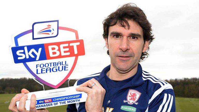 Aitor Karanka. Sky Bet Championship Manager of the Month for January