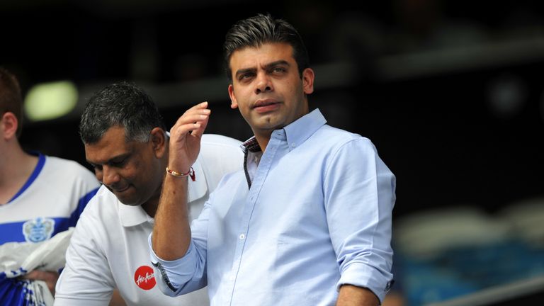 QPR vice-chairman Amit Bhatia in the stands
