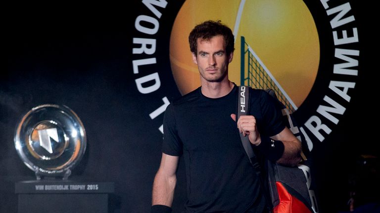 Britain's Andy Murray poses for an official photo prior to playing Nicolas Mahut of France during their first round match of the 42nd ABN AMRO tournament