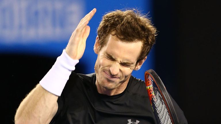 Andy Murray fumes during the 2015 Australian Open final against Novak Djokovic