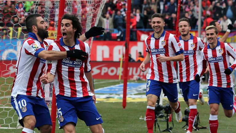 Atletico Madrid's Tiago celebrates
