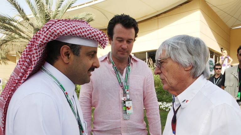 Nasser Bin Khalifa Al-Attiyah and Bernie Ecclestone
