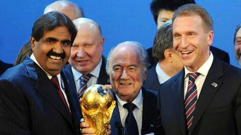 Sheikh Hamad bin Khalifa Al-Thani and Sepp Blatter 