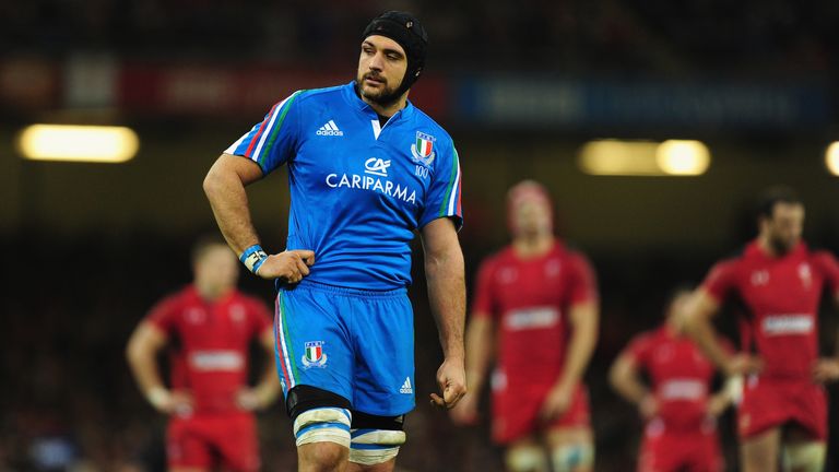 Italy's Marco Bortolami - wins his 111th cap against England