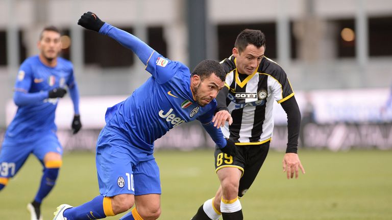 Carlos Tevez looks to make progress