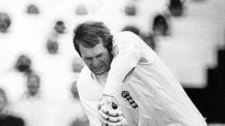 8th September 1972:  England's Chris Balderstone about to make contact with the ball while batting.  (Photo by Evening Standard/Getty Images)