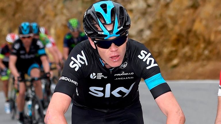 Chris Froome in action during Stage 3 of the 2015 Tour of Andalucia Ruta Del Sol