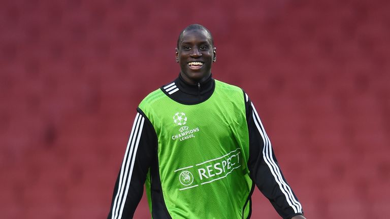 LONDON, ENGLAND - AUGUST 26:  Demba Ba of Besiktas warms up during a training session at Emirates Stadium on August 26, 2014 in London, United Kingdom.  (P