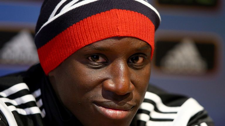 LONDON, ENGLAND - OCTOBER 01:  Demba Ba of Besiktas speaks to the press during the Europa League Besiktas Press Conference at White Hart Lane on October 1,
