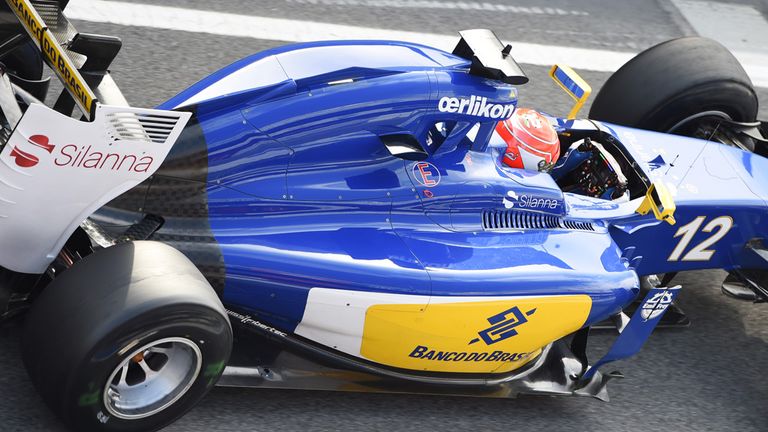 Felipe Nasr (BRA) Sauber C34 at Formula One Testing, Day Two, Barcelona, Spain, 27 February 2015..