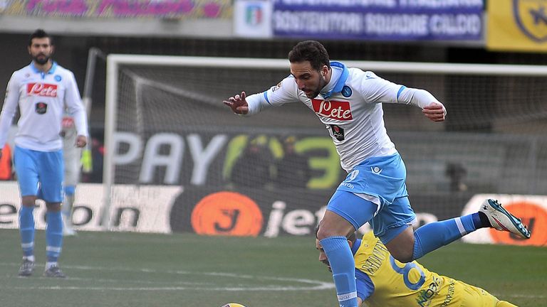 Gonzalo Higuain in action for Napoli