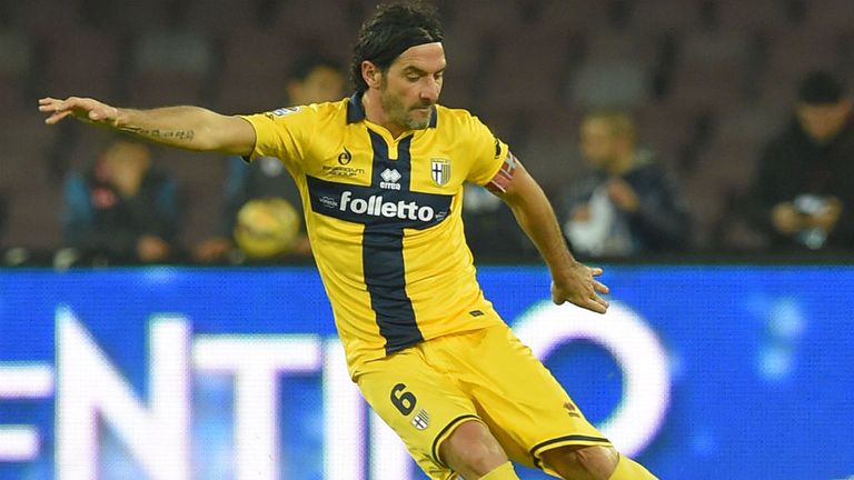 Alessandro Lucarelli of Parma in action during the Serie A match against Napoli at Stadio San Paolo 