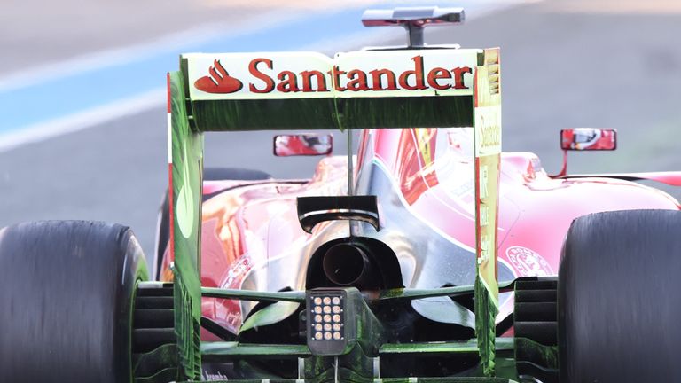 Sebastian Vettel with aero paint on rear