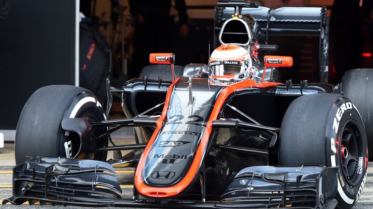 Jenson Button (GBR) McLaren MP4-30 at Formula One Testing, Day One, Barcelona, Spain, 19 February 2015..