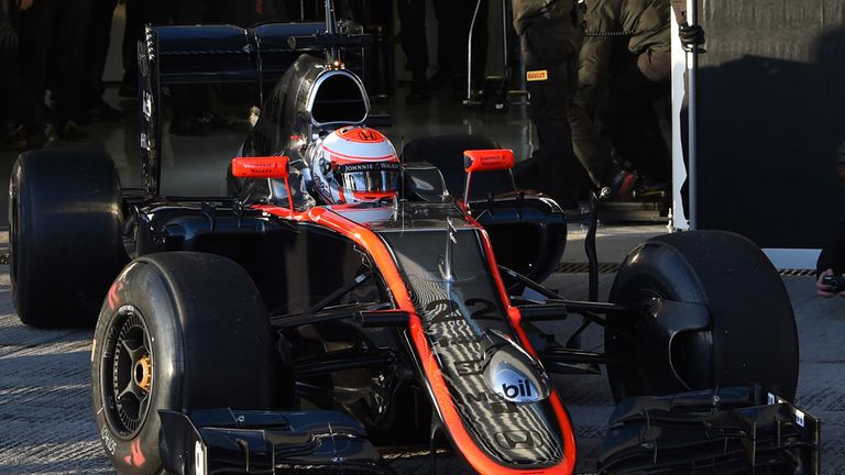 Jenson Button (GBR) McLaren MP4-30 at Formula One Testing, Day Two, Jerez, Spain, 2  February 2015.