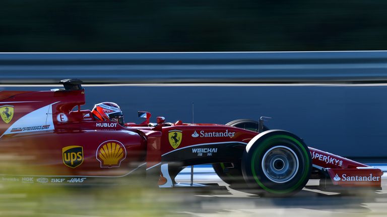 Kimi Raikkonen in action for Ferrari