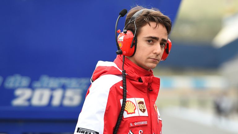 Esteban Gutierrez in his new Ferrari colours