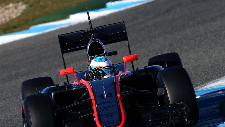 Fernando Alonso in action