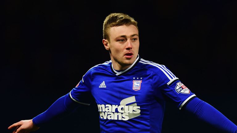 IPSWICH, ENGLAND - FEBRUARY 24:  Freddie Sears of Ipswich Town celebrates as he scores their second goal during the Sky Bet Championship match between Ipsw