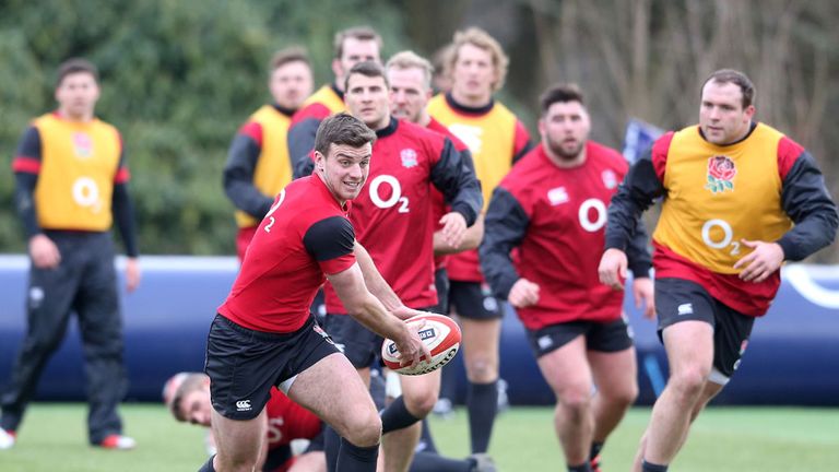 George Ford during England training session