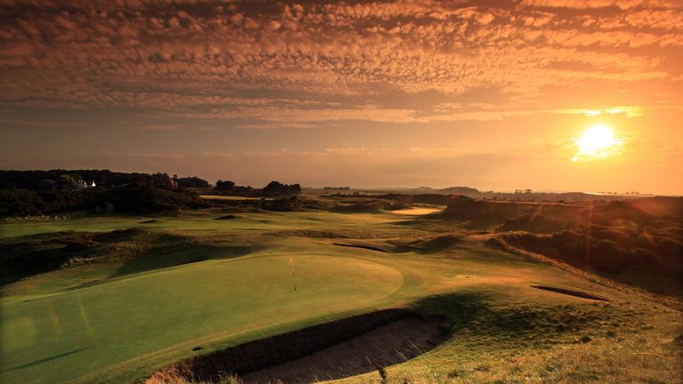 TROON, SCOTLAND - SEPTEMBER 04:  The 123 yards par 3, 8th hole known as the 'The Postage Stamp' at the Royal Troon Golf Club at the Blairgowrie Golf Club o