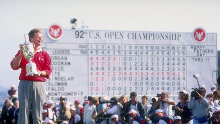 Tom Kite: US Open trophy 1992, Pebble Beach