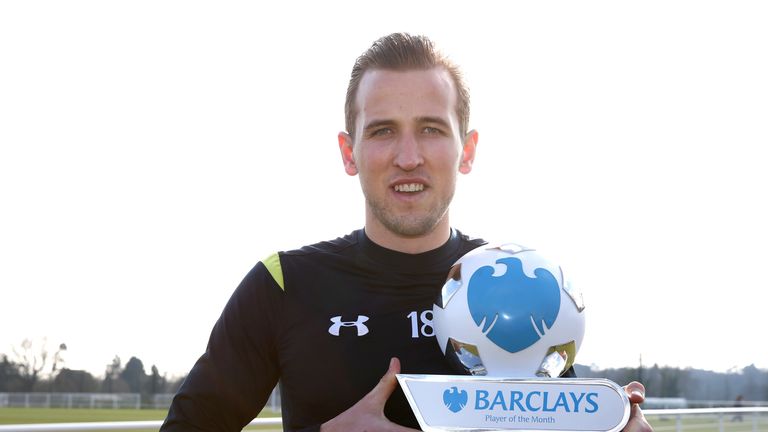 Harry Kane, Tottenham. Barclays Premier League player of the month for January