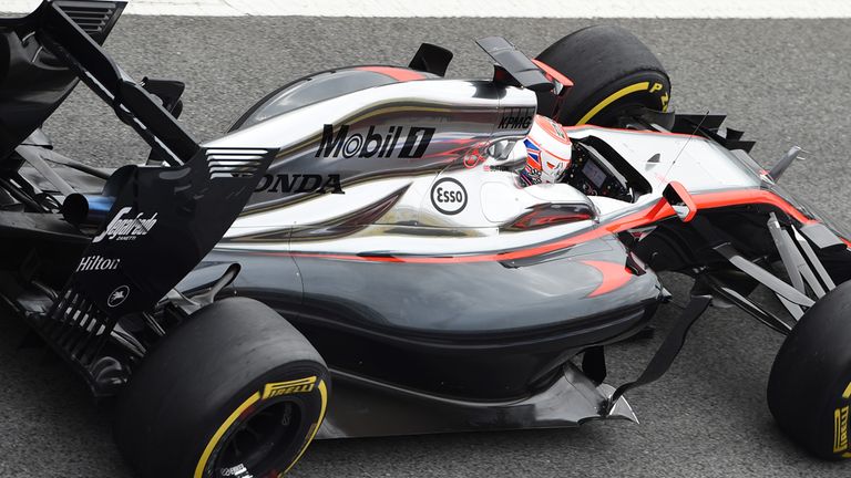 Jenson Button (GBR) McLaren MP4-30 at Formula One Testing, Day Three, Barcelona, Spain, 21 February 2015..