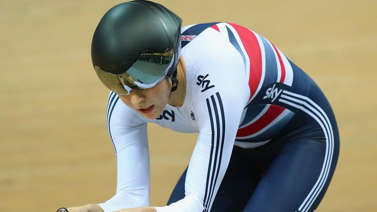 Joanna Rowsell during Day Three of the UCI Track Cycling World Championships at the National Velodrome on February 20, 2015 in Paris, France.