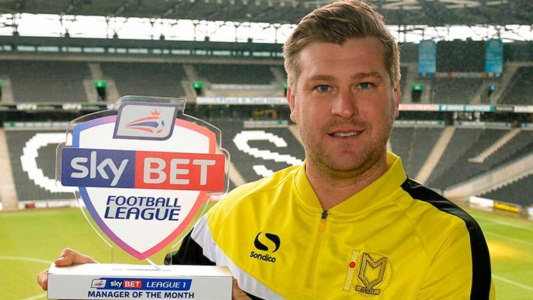 Karl Robinson, MK Dons. League One manager of the month for January.