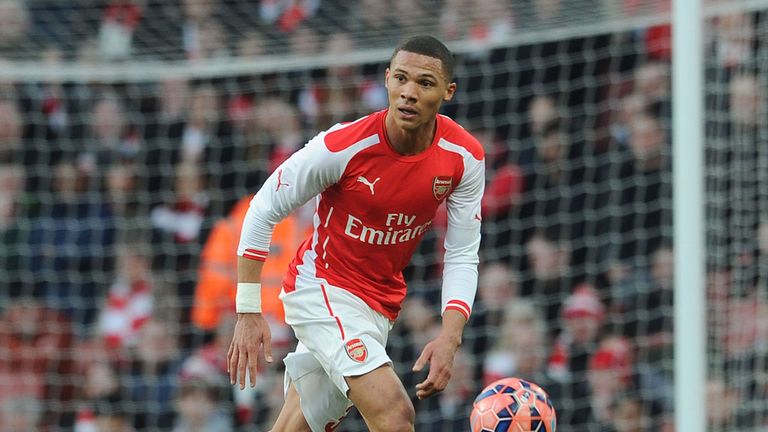 LONDON, ENGLAND - FEBRUARY 15:  Kieran Gibbs of Arsenal during the match between Arsenal and Middlesbrough in the FA Cup 5th Round at Emirates