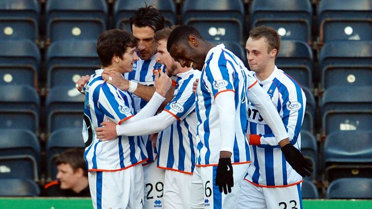 Kilmarnock celebrate against Dundee Utd 