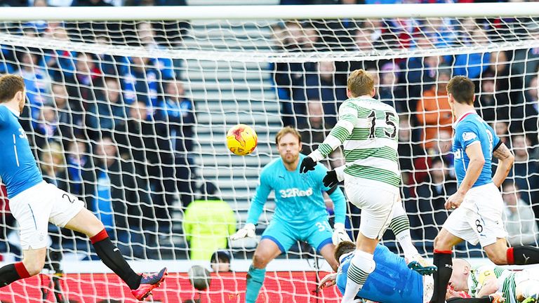 Kris Commons scores the second goal for Celtic on 31 minutes