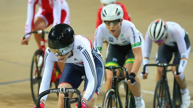 Laura Trott during Day Five of the UCI Track Cycling World Championships at the National Velodrome on February 22, 2015 in Paris, France.