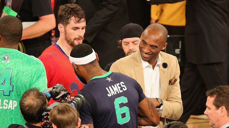 All-time greats LeBron James and Kobe Bryant shared a court in 2014