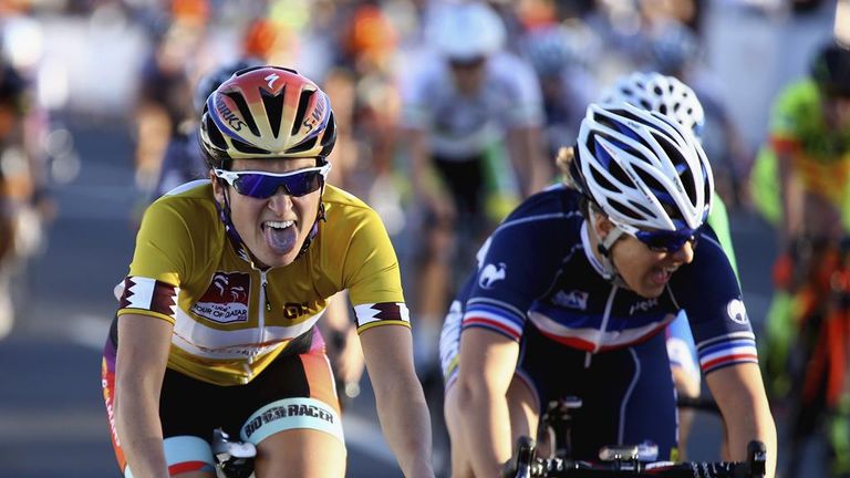 Lizzie Armitstead during stage four of the 2015 Ladies Tour of Qatar from Sealine Beach Resort to Doha Corniche on February 6, 2015 in Doha, Qatar.