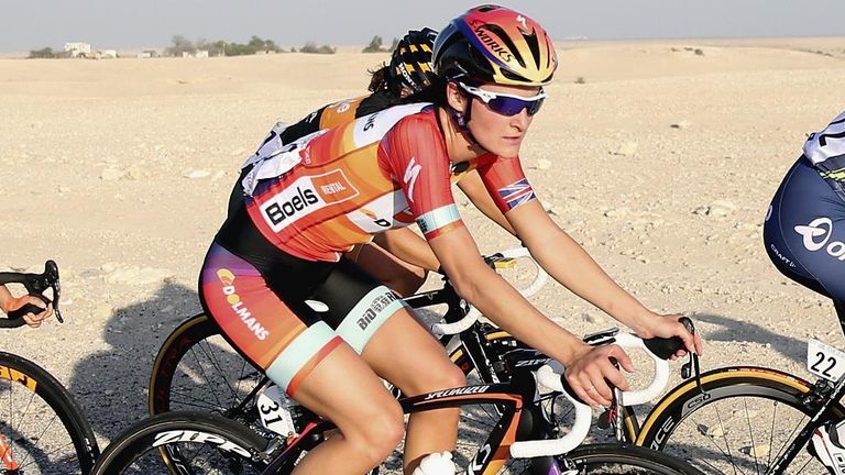 Lizzie Armitstead during stage three of the 2015 Ladies Tour of Qatar from  Souq Waqif to Al Khor Corniche on February 5, 2015 in Doha, Qatar.