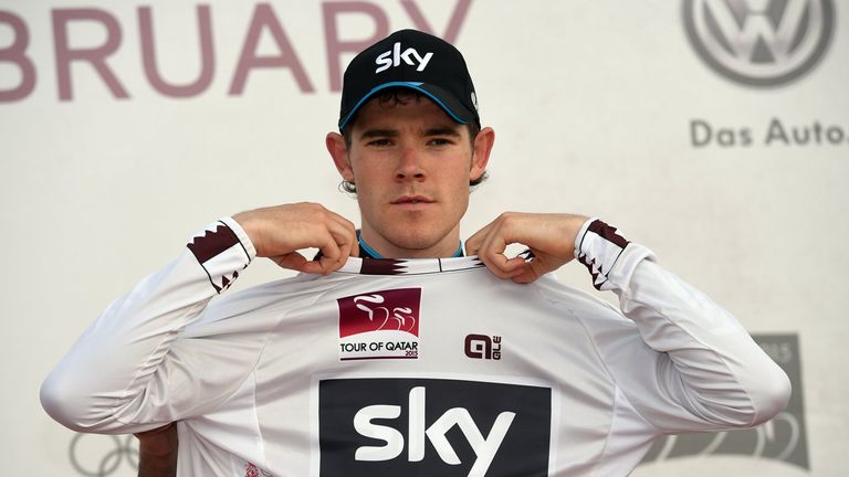 Luke Rowe on stage three of the 2015 Tour of Qatar