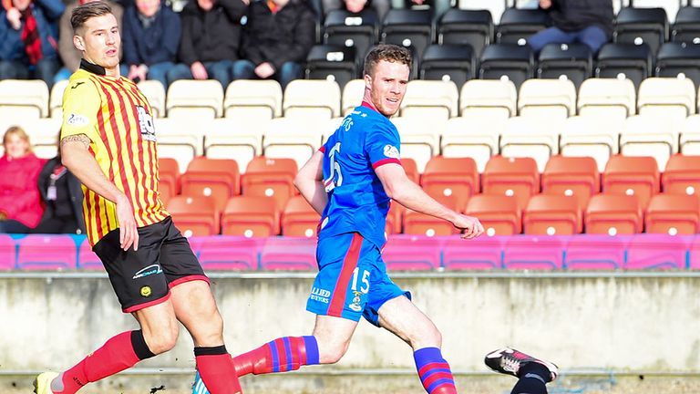 Marley Watkins gives Inverness Caley the lead against Partick