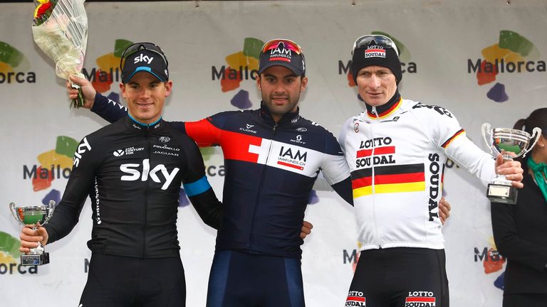 Matteo Pellucchi wins in the 2015 Trofeo Playa de Palma. Ben Swift third