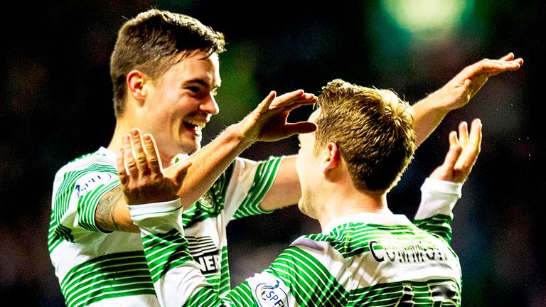 Mikael Lustig (l) and Kris Commons were both injured at Dundee