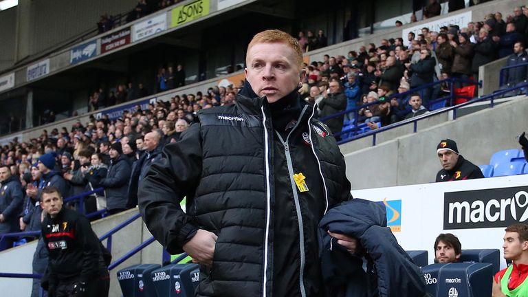 Bolton Wanderers manager Neil Lennon during the Sky Bet Championship match at The Macron Stadium, Bolton.