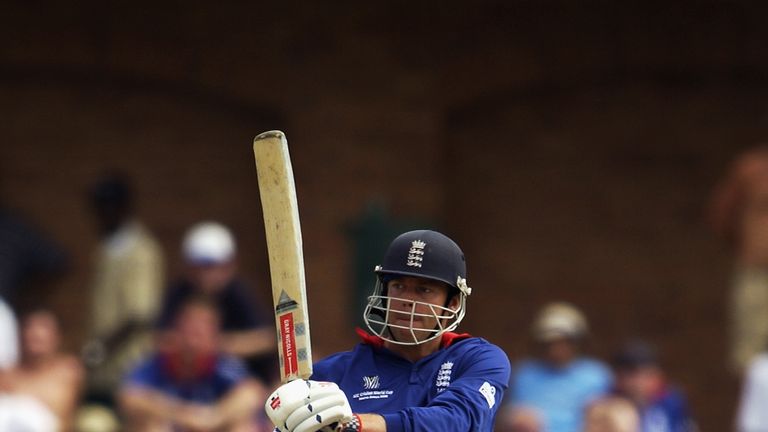 PORT ELIZABETH - FEBRUARY 19:  Nick Knight of England in action during the ICC Cricket World Cup 2003, Pool A match between England and Namibia held on Feb