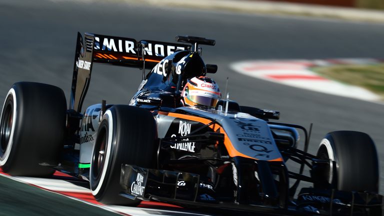 Nico Hulkenberg (GER) Force India VJM07 at Formula One Testing, Day Four, Barcelona, Spain, 22 February 2015.n